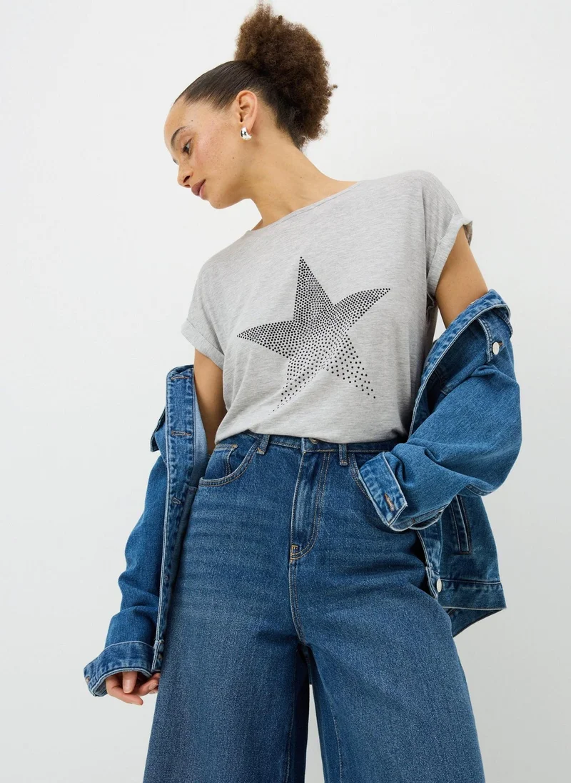 ماتلان Grey Star Stud T-Shirt